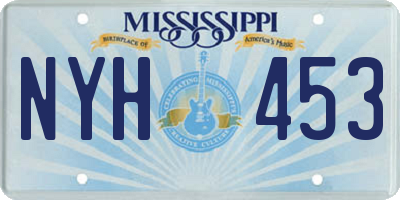 MS license plate NYH453