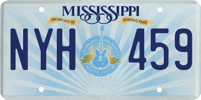 MS license plate NYH459