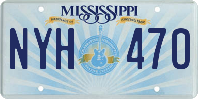 MS license plate NYH470