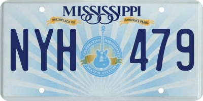 MS license plate NYH479