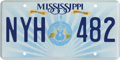 MS license plate NYH482