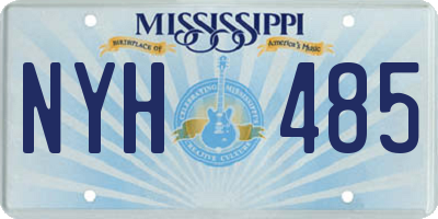 MS license plate NYH485