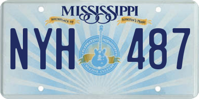 MS license plate NYH487