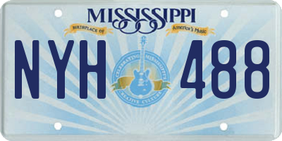 MS license plate NYH488