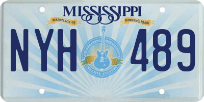 MS license plate NYH489