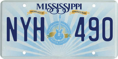 MS license plate NYH490