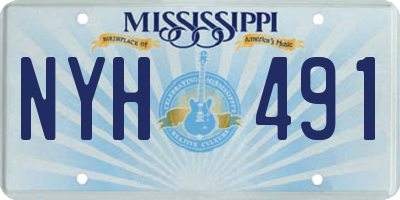 MS license plate NYH491