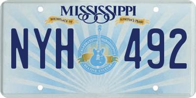 MS license plate NYH492