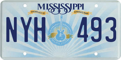 MS license plate NYH493