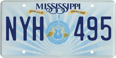 MS license plate NYH495