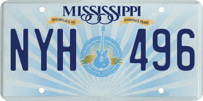 MS license plate NYH496