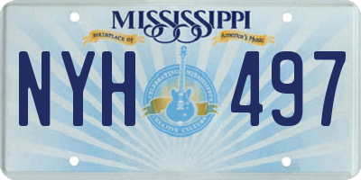 MS license plate NYH497