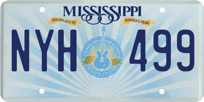 MS license plate NYH499