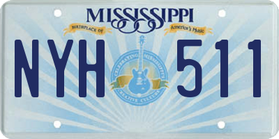 MS license plate NYH511