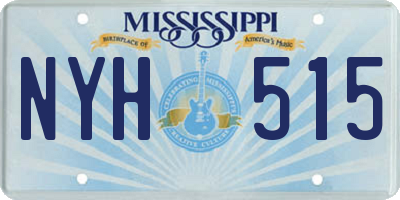 MS license plate NYH515