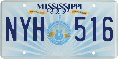 MS license plate NYH516