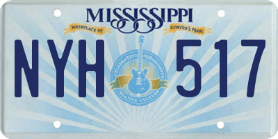 MS license plate NYH517