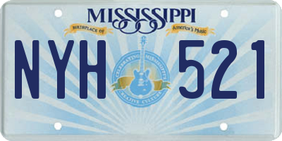 MS license plate NYH521