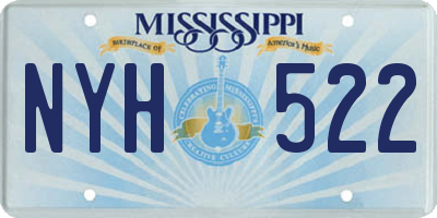 MS license plate NYH522