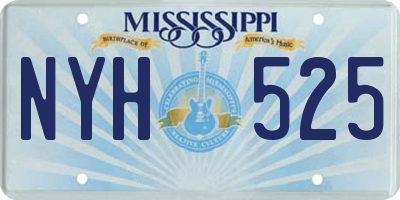 MS license plate NYH525