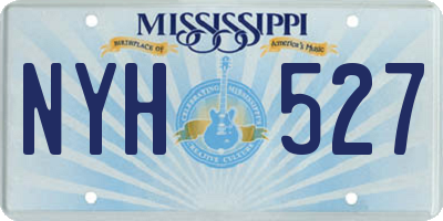 MS license plate NYH527
