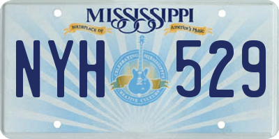 MS license plate NYH529
