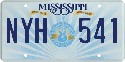 MS license plate NYH541