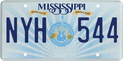MS license plate NYH544