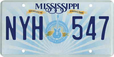 MS license plate NYH547