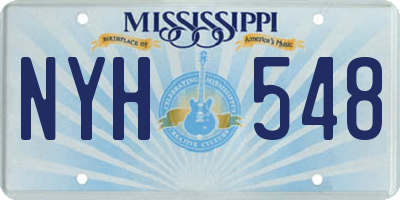 MS license plate NYH548