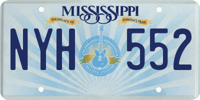 MS license plate NYH552