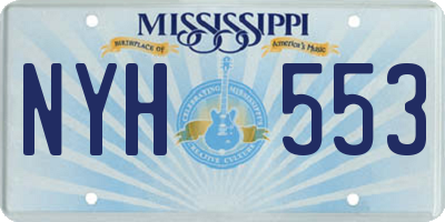 MS license plate NYH553
