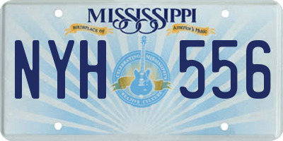 MS license plate NYH556