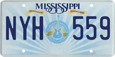 MS license plate NYH559