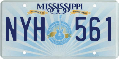 MS license plate NYH561