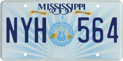 MS license plate NYH564
