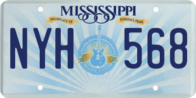 MS license plate NYH568