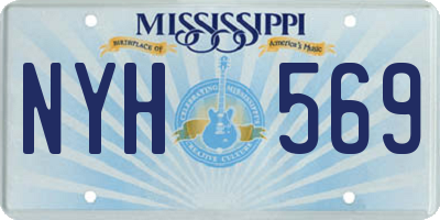 MS license plate NYH569