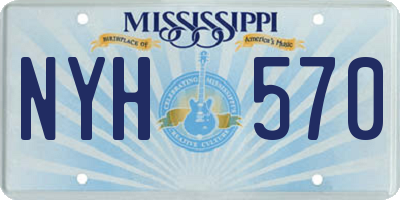 MS license plate NYH570