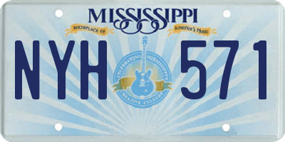 MS license plate NYH571