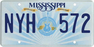 MS license plate NYH572