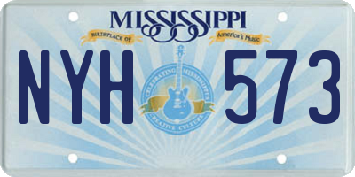 MS license plate NYH573