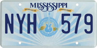 MS license plate NYH579