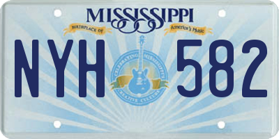 MS license plate NYH582