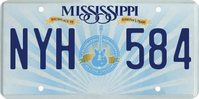 MS license plate NYH584