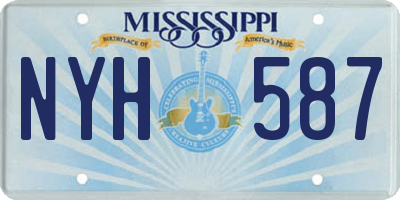 MS license plate NYH587