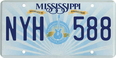 MS license plate NYH588