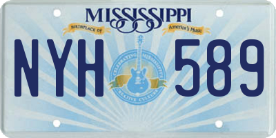MS license plate NYH589