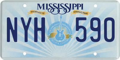 MS license plate NYH590