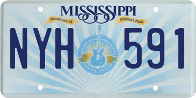 MS license plate NYH591